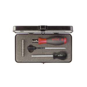 Wiha Wkrętak dynamometryczny zestaw TorgueVario-S 0,8–5,0 Nm TORX®, TORX PLUS® 14-cz. z regulowanym momentem dokręcania wraz z kasetą (34614)