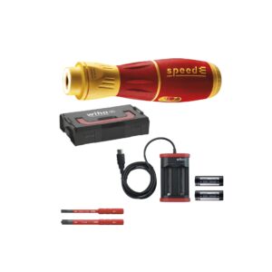 Wiha Wkrętak elektryczny speedE® II electric 7-cz., z bitami slimBit, bateriami i ładowarką USB, wraz z kasetą L-Boxx Mini (44318)